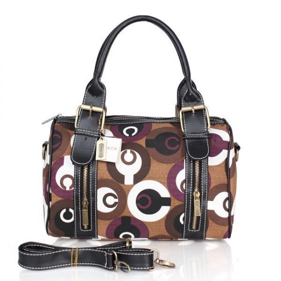 Coach Poppy In Signature Medium Coffee Luggage Bags CEA Coach Poppy In Signature Medium Coffee Luggage Bags CEA